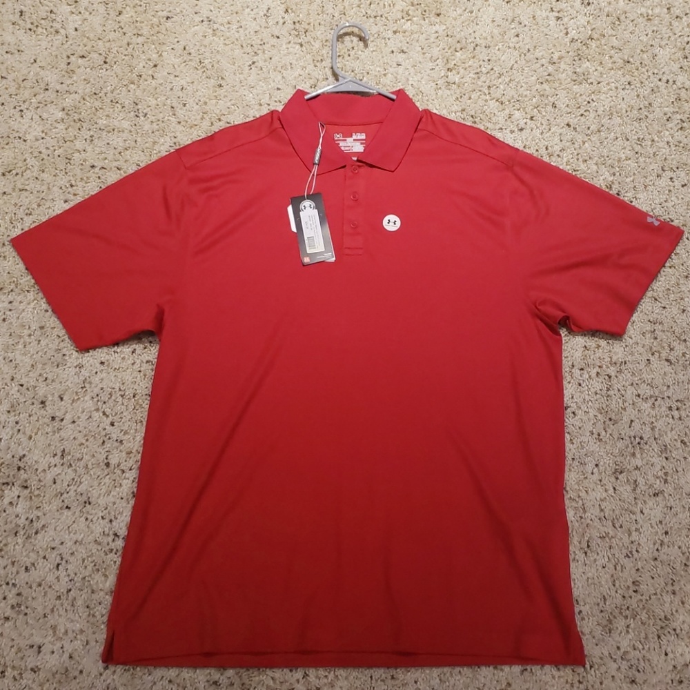 Mens Red Golf Shirt
